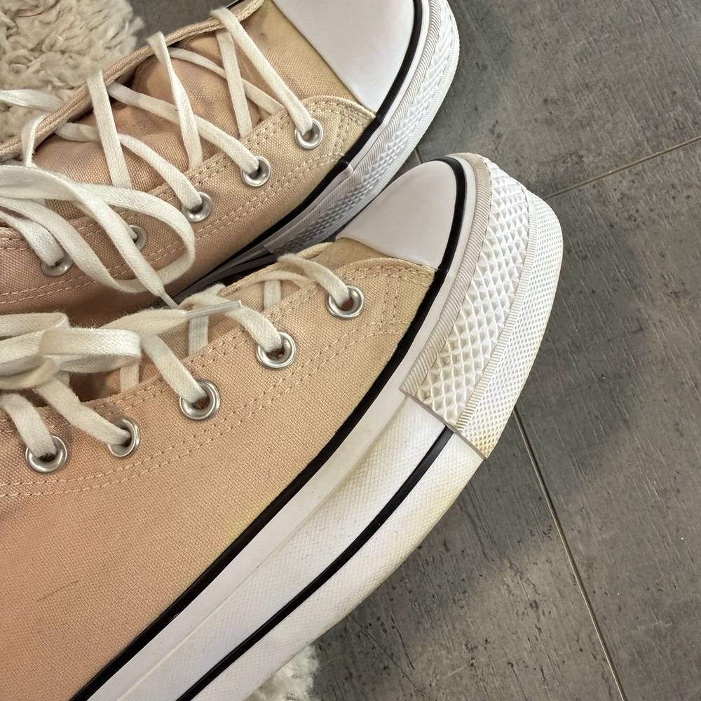 CONVERSE Women's pink High-Top platform Sneakers - Picture 6 of 7